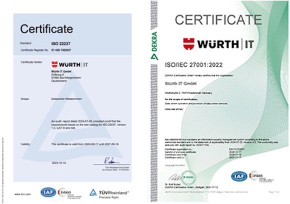 Certificate DIN EN ISO/IEC 27001:2002 Certificate DIN EN ISO/IEC 27001:2002