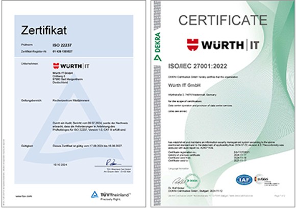 Certificate DIN EN ISO/IEC 27001:2002 Certificate DIN EN ISO/IEC 27001:2002