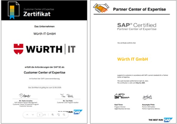 SAP Partner Center of Expertise Zertifikat SAP Partner Center of Expertise Zertifikat